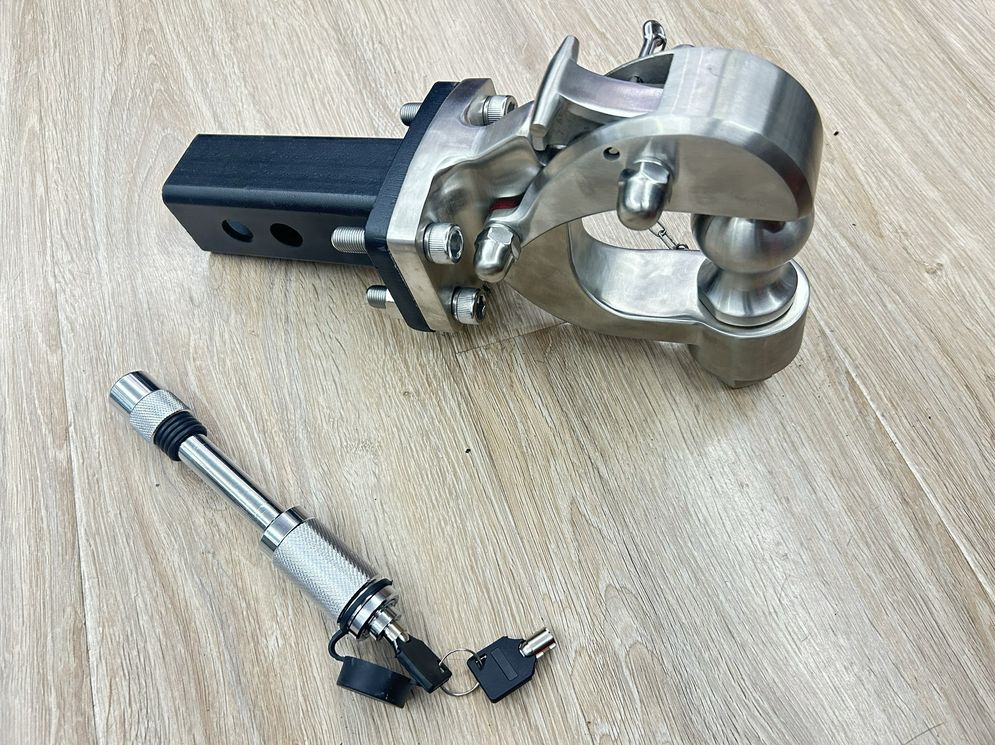 钩不锈钢流氓勾牵引钩改装越野车改装坦克400 不锈钢拉丝款 插销锁