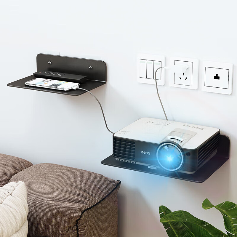 众舰行投影仪挂架 投影仪支架壁挂式免打孔吊架卧室吊装床头挂墙上