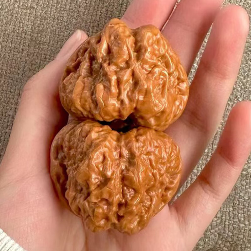 芠拉文玩核桃老树开背金蟾蛤蟆头怀柔呱呱青蛙狮子头盘玩手把件 金蟾