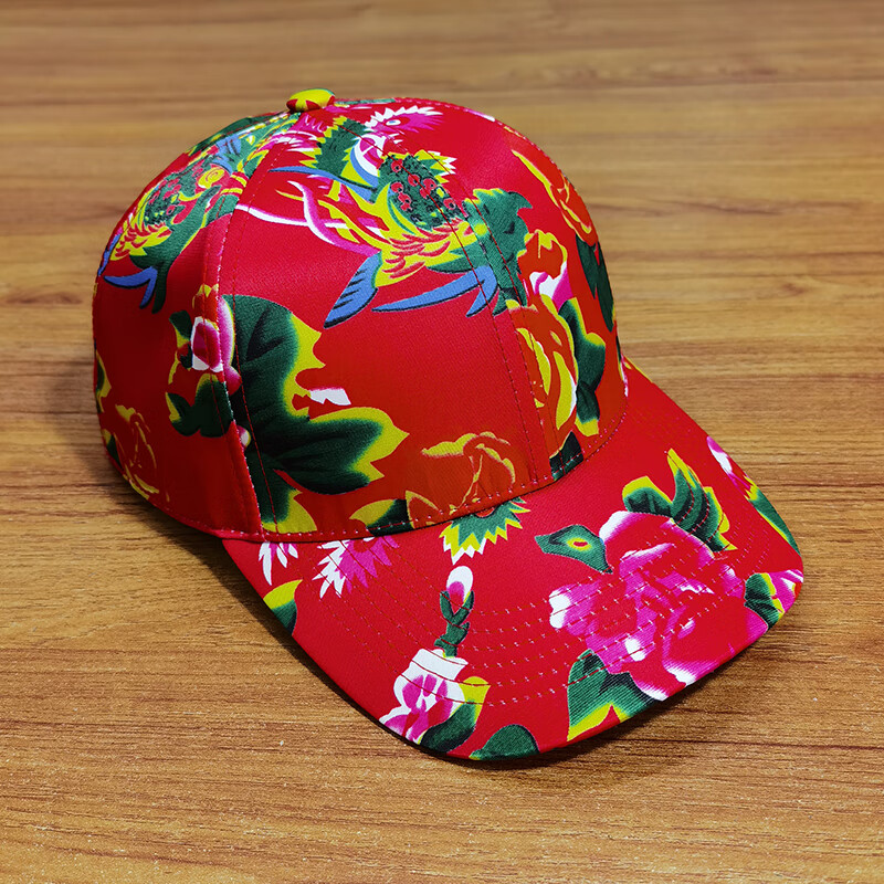 smvp布帽东北大花布帽子女民族风刺绣棒球帽男春秋季防晒遮阳国风鸭舌