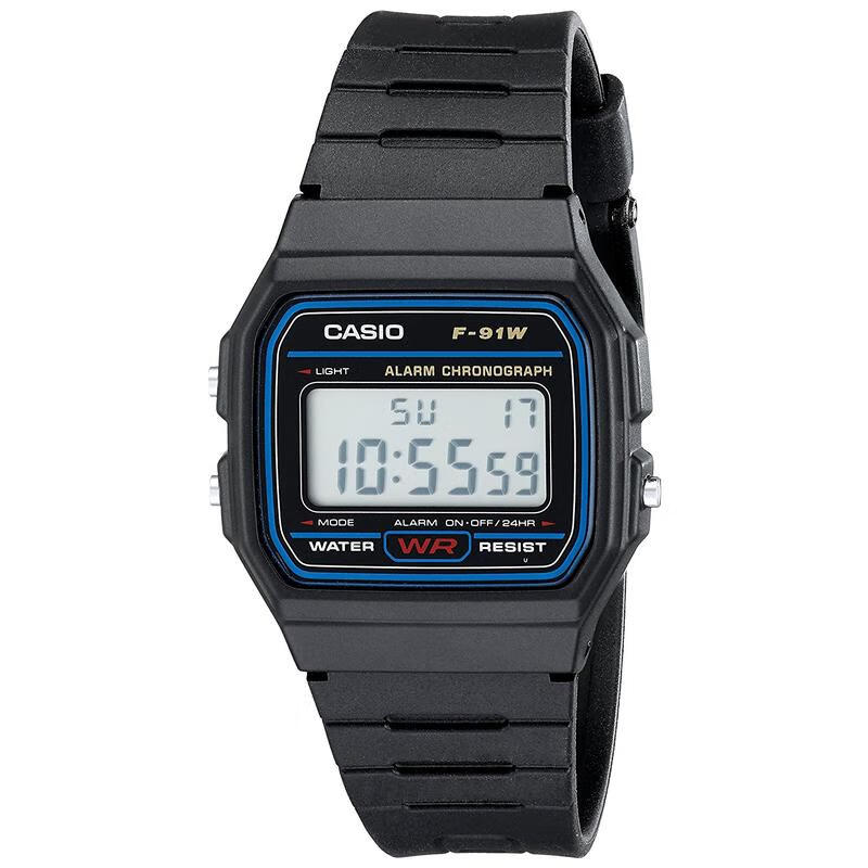 卡西欧(casio)男士手表 f91w digital sports 简约百搭气质 f91w1 f