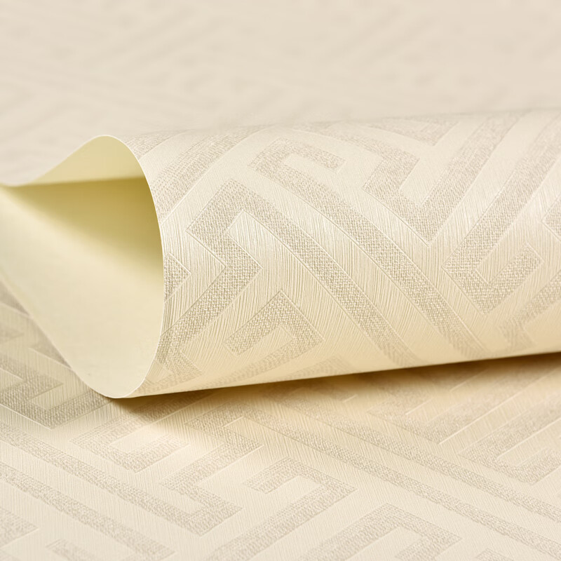 壁纸茶楼茶室书房电视背景墙墙布壁布 压纹版/ht1158米杏色*无背胶 仅