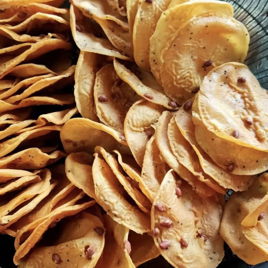 汉谯堂农家纯手工制做休闲零食小吃特色油炸瓜片郴州酥脆瓜片特产