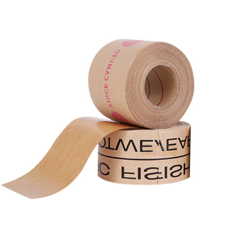 牛皮纸胶带定制logo印字免水自粘快递打包手撕彩色封箱胶带 定做 免水