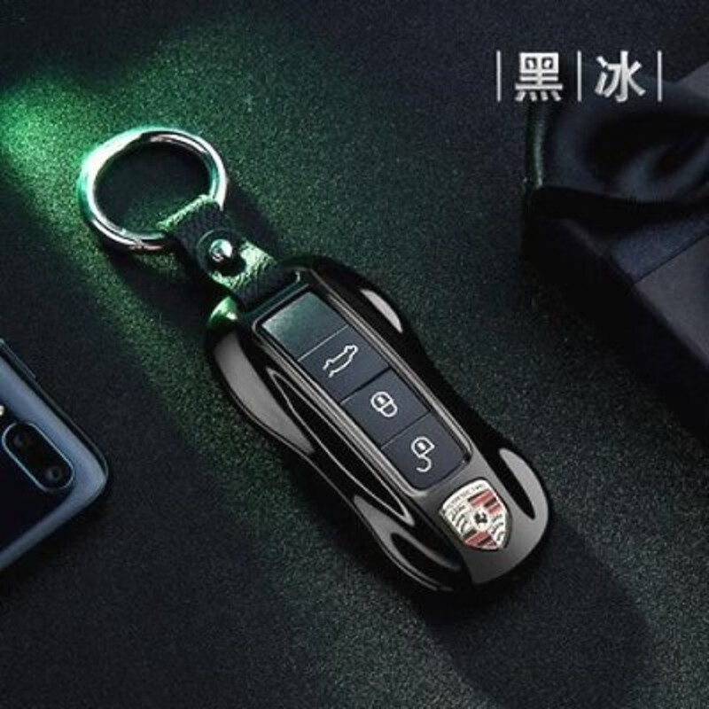 犇狐创意打火机充电带手电筒仿真保时捷车钥匙打火机充电防风送男友潮