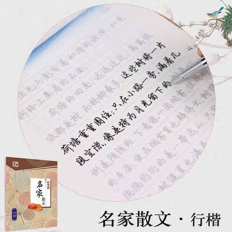 墨点字帖 名家散文 荆霄鹏行楷硬笔书法临摹字帖 初中高中学生成人
