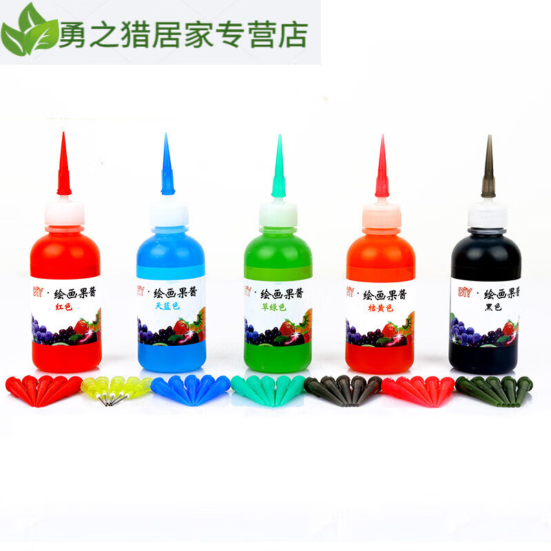 abdt盘饰绘果酱画果酱套装盘饰绘画工具全套厨师厨房装饰点 5瓶体验装