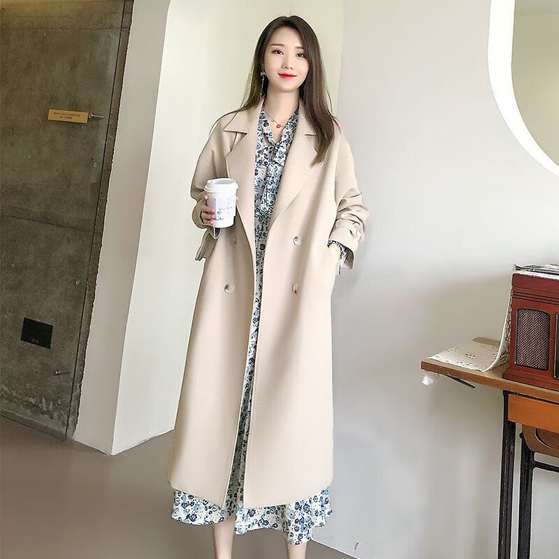 魅无尚胖妹妹大码风衣女200斤中长款显瘦2024年外套英伦风春秋时尚