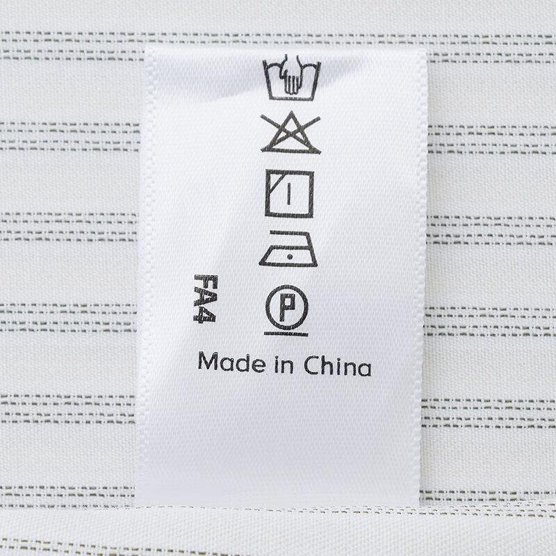 恺米切免烫抗菌长袖衬衫浅卡其中条纹纹修身型男士衬衫 浅卡其 42