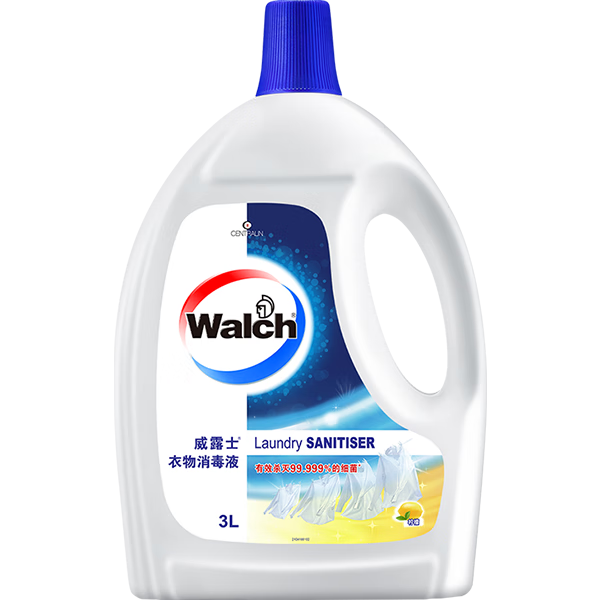 威露士衣物消毒液柠檬3L 内衣裤袜除菌液 杀菌99.9% 除螨 可配洗衣液用