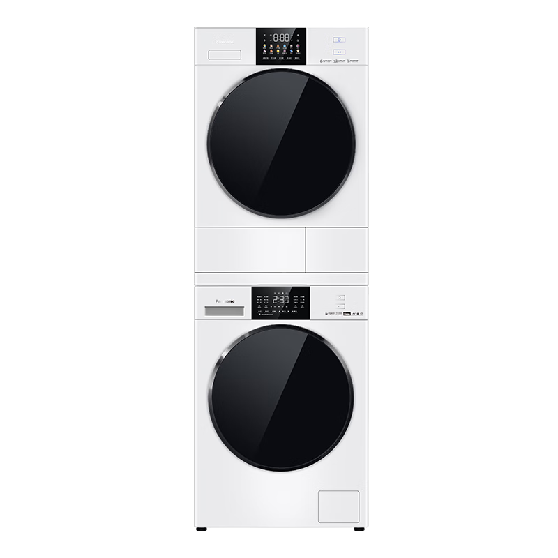 松下（Panasonic）白月光4.0UltraMax 洗烘套装 12kg滚筒洗衣机+12kg热泵烘干机 超大容量 