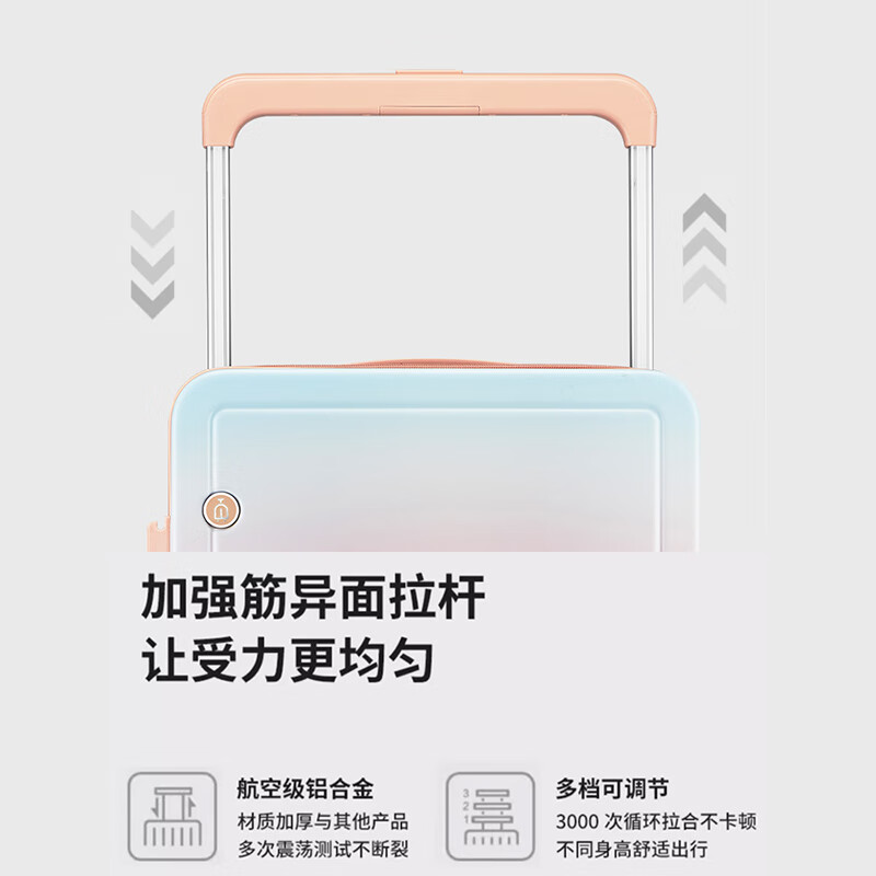 WEOBGR SABRE瑞士军刀子母行李箱宽拉杆高颜值登机拉杆箱2025年款多功能旅行箱 渐变色多功能【子母箱】 20英寸 【适合5-10天出行】