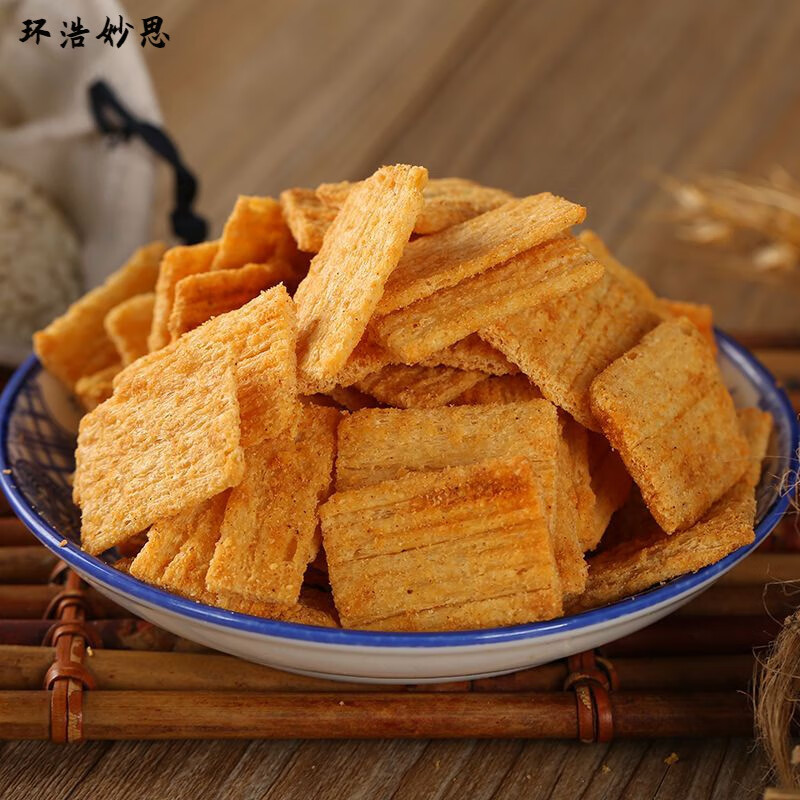 欧贤禾嵩山平底锅巴牛排味香辣味麻辣网红小零食休闲膨化食品办公室