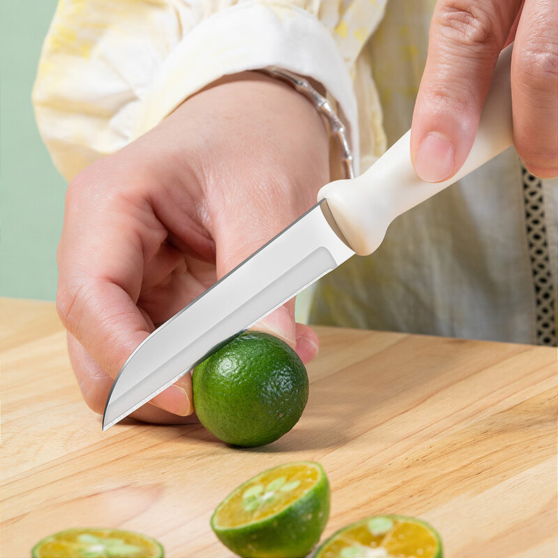 Debo德铂水果刀套装削皮刀水果刀具剪刀瓜刨组合 六件套-白色