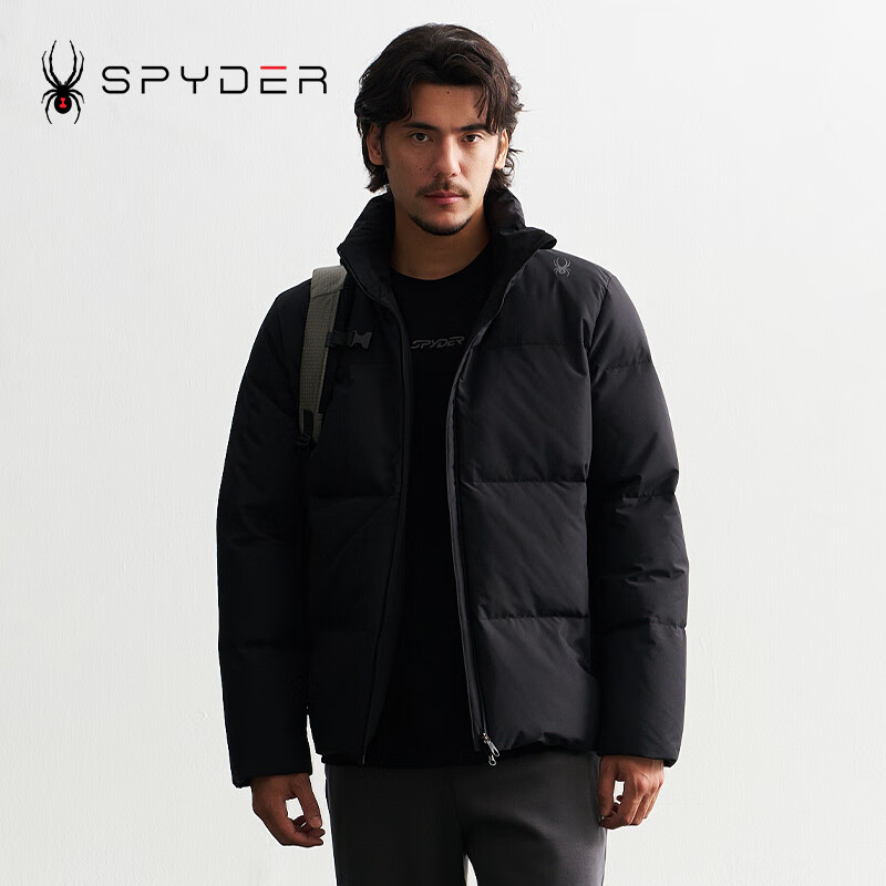 SPYDER秋冬新品羽绒服男MOUNTAIN LIFE 保暖羽绒外套24EF225M 黑色 L