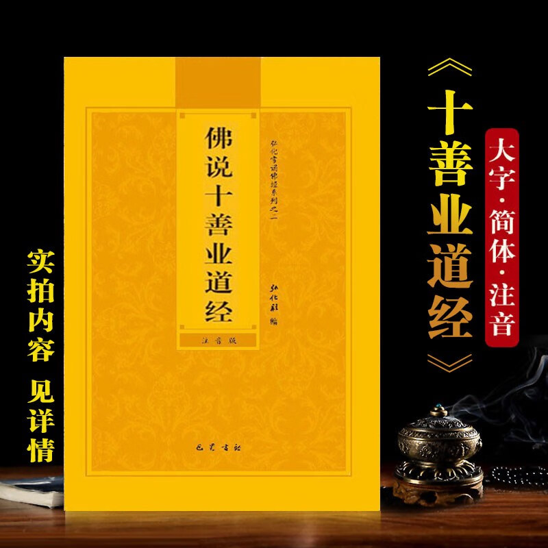 佛说十善业道经注音版简体弘化常诵佛经读诵本带音频经书结缘无出版社