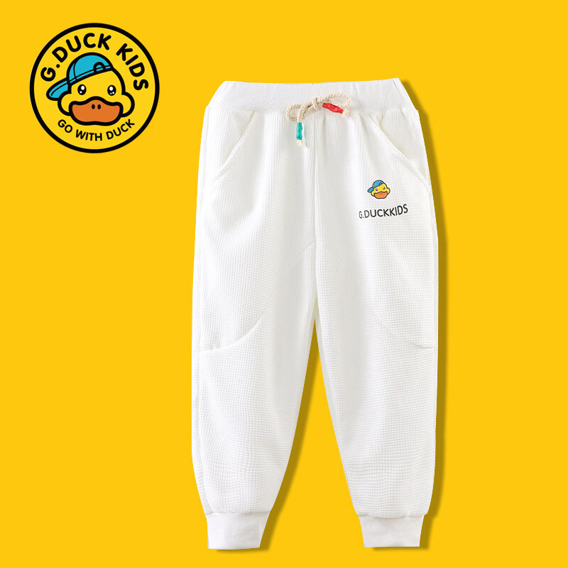 duck[华夫格卫裤]白色 90cm