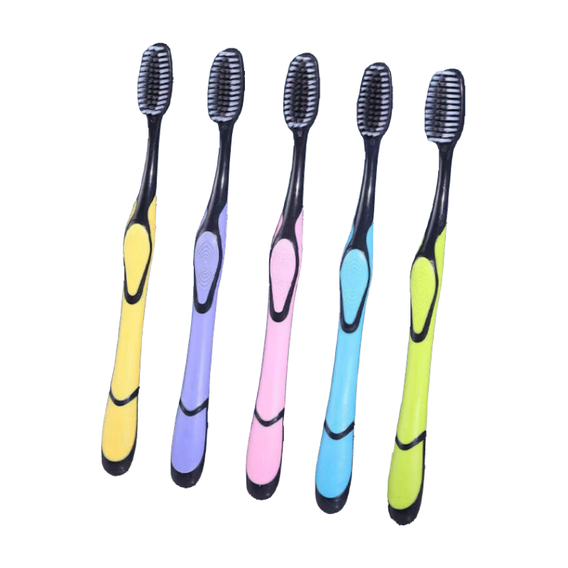 纤柔备长炭成人牙刷细软毛深层洁齿家庭小博士 软毛 3支