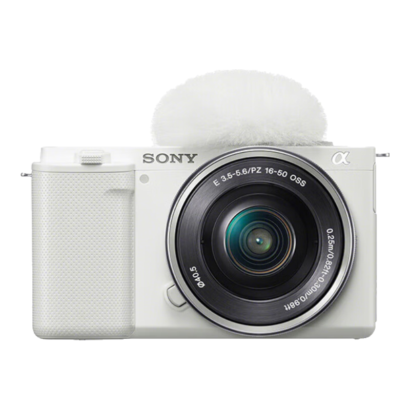 索尼（SONY）ZV-E10 微单数码相机 4K视频 vlog 直播相机 zv-e10 创意滤镜 E10L白色套机 官方标配【64G卡+相机套+腕带+电池+座充】