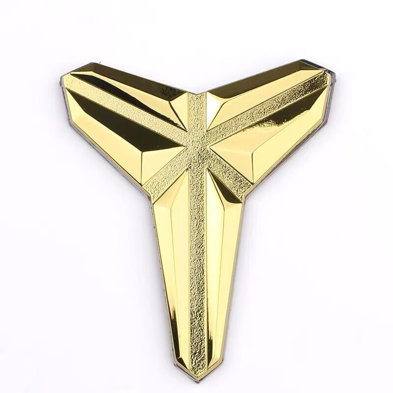 车贴黑曼巴精神kobe标志logo尾标装饰贴金属车身贴纸 金色科比logo 一