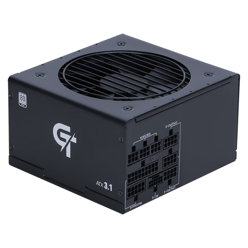 SAMA 先马 GT750W黑色ATX3.1台式电脑电源 12V-2X6显卡供电接口/80PLUS金牌电源/全模组/14CM短机身/压纹线