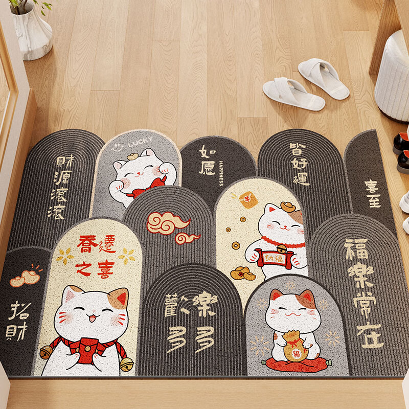 满堂欢-欢乐多多-灰 60*80cm【塑料丝圈】进门 小尺寸