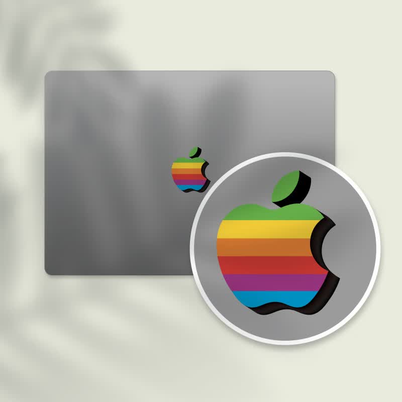 SkinAT电脑Pro14/16 M5创意Logo 贴膜 苹果笔记本Air 13/15 logo保护贴 MacBook Neo配件 立体版经典 Pro 14 (M5-M1)