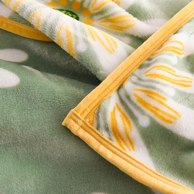 软贝牛奶绒法兰绒毛毯 单双人学生宿舍绒毯床单 午睡空调盖毯子 雏菊 100x150cm单毛毯