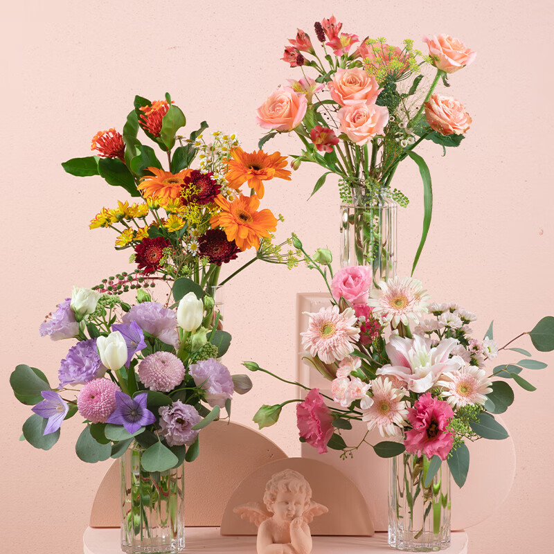 京东鲜花自然混合隔周包月鲜花礼品卡插花结婚纪念日生日礼物女源头直发