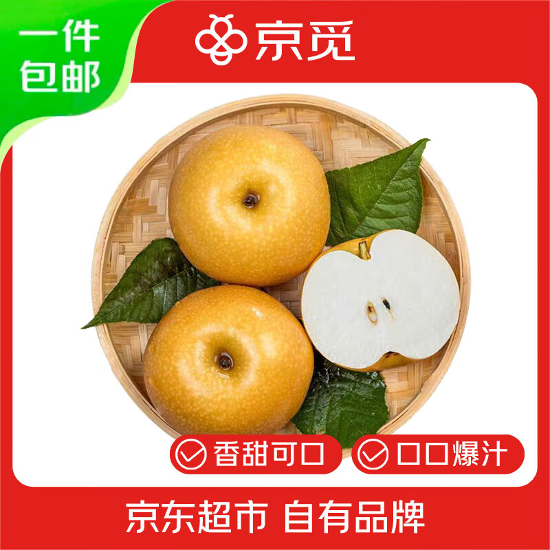 京觅山东莱阳秋月梨 净重5斤 单果260g+ 新鲜水果 源头直发包邮