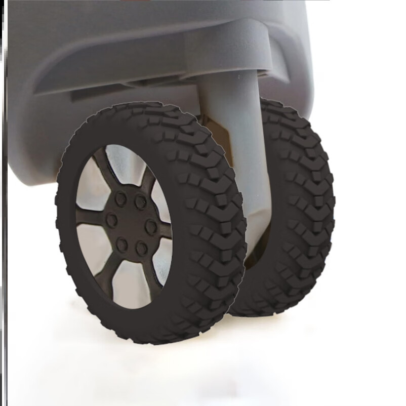 牛力了牛行李箱轮子橡胶套旅行箱滚轮拉杆箱保护套替换硅胶万向轮轮套耐磨 黑色(8个装轮外径4.8-6.8厘米通用)