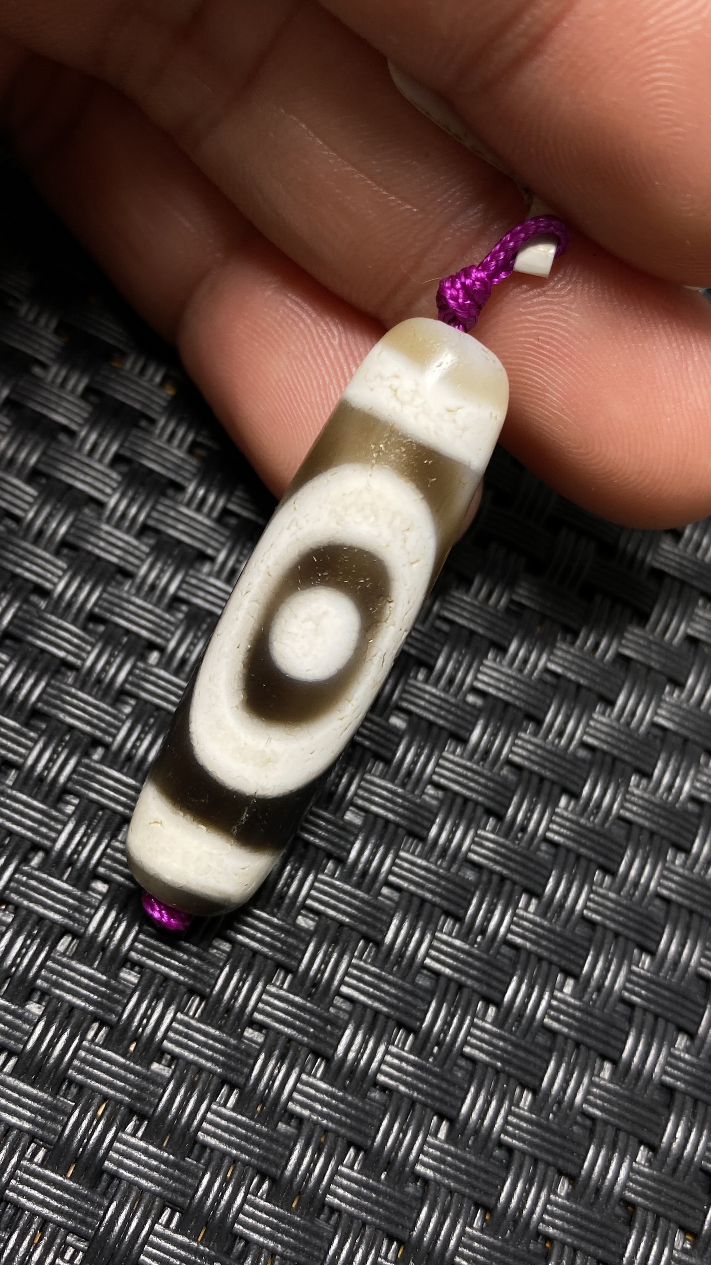 金沙江藏传星辰天地二眼天珠 饱满质地细腻包浆油润 原矿玛瑙台湾至纯