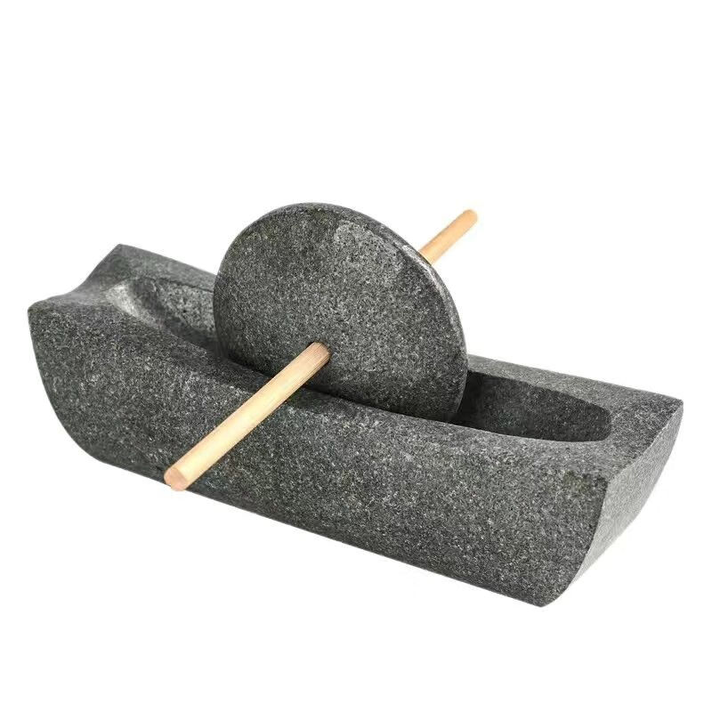 中药捣药罐杵子药盅中药捣药盅捣药罐捣碎器捣蒜泥神器石臼老式研磨器