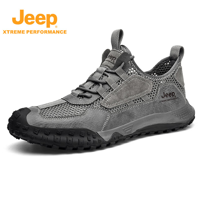 jeep徒步鞋运动鞋轻便透气跑步鞋男防滑耐磨作训鞋低帮舒适越野登山鞋
