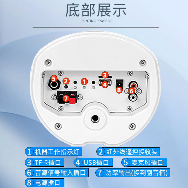 先科（SAST）50W户外防水音柱 6.5英寸室外挂墙壁挂式音响功放喇叭套装音箱学校操场会议广播店铺音乐