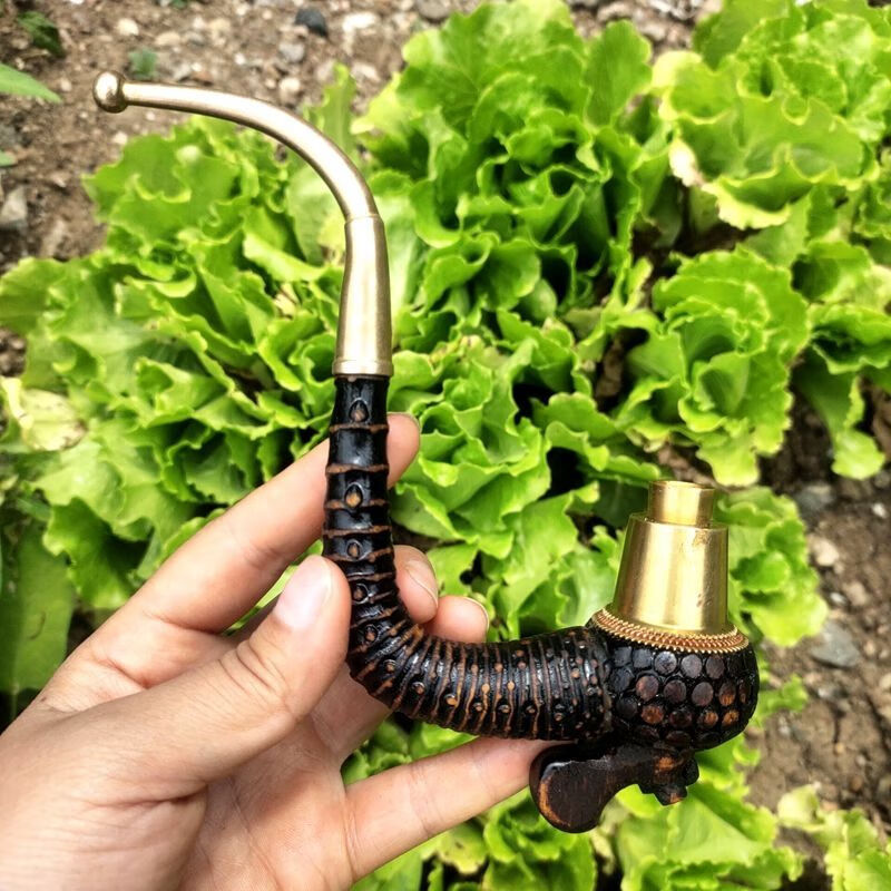 山头林村贵州竹子烟杆竹根老巴斗两用精选仿烟斗竹