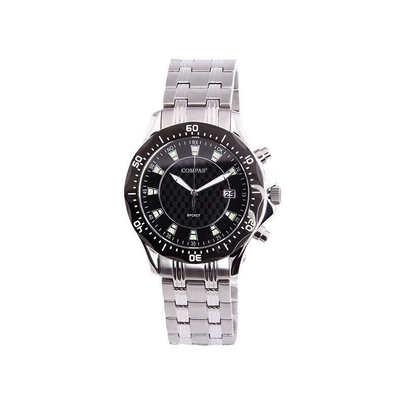 康巴丝智能电波手表精钢表带夜光男表商务腕表电波表自动对时手表4032