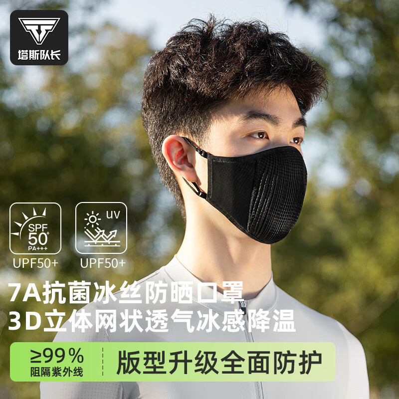 塔斯队长（TOSUOD）塔斯队长春夏季防晒面罩冰丝骑行口罩防风男士透气运动跑步女