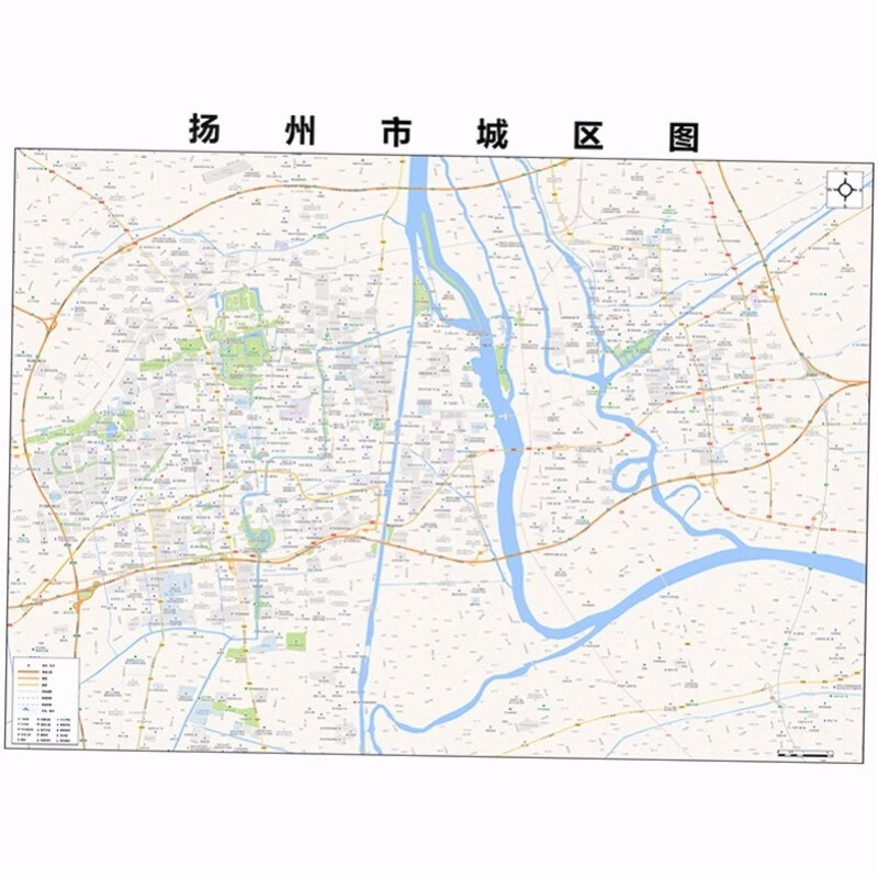 2024新款扬州市地图贴图 办公室挂图 高清防水墙壁装饰画定制地图