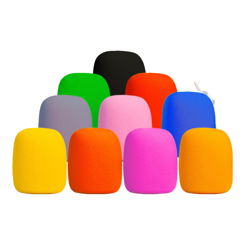 金正（NINTAUS） PJ-HM*10 話(huà)筒帽麥克風(fēng)海綿套防滑套防噴罩防滑圈防摔圈加厚專(zhuān)用保護配件 彩色 加厚版