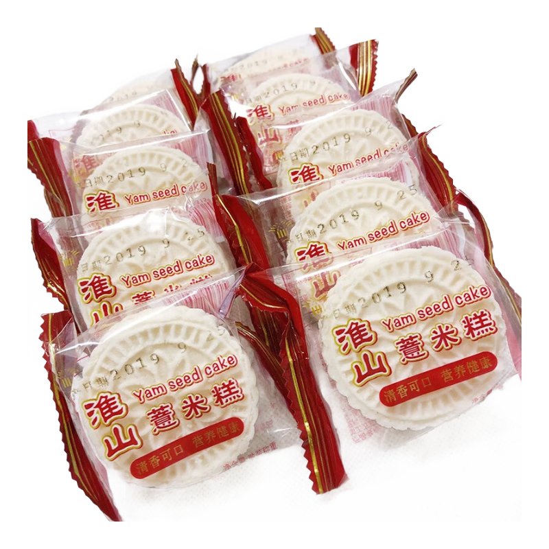 粤港泰源无添加蔗糖淮山薏米糕山药糕点传统手工米饼老式点心广东特产零食 无蔗糖 淮山薏米1000g