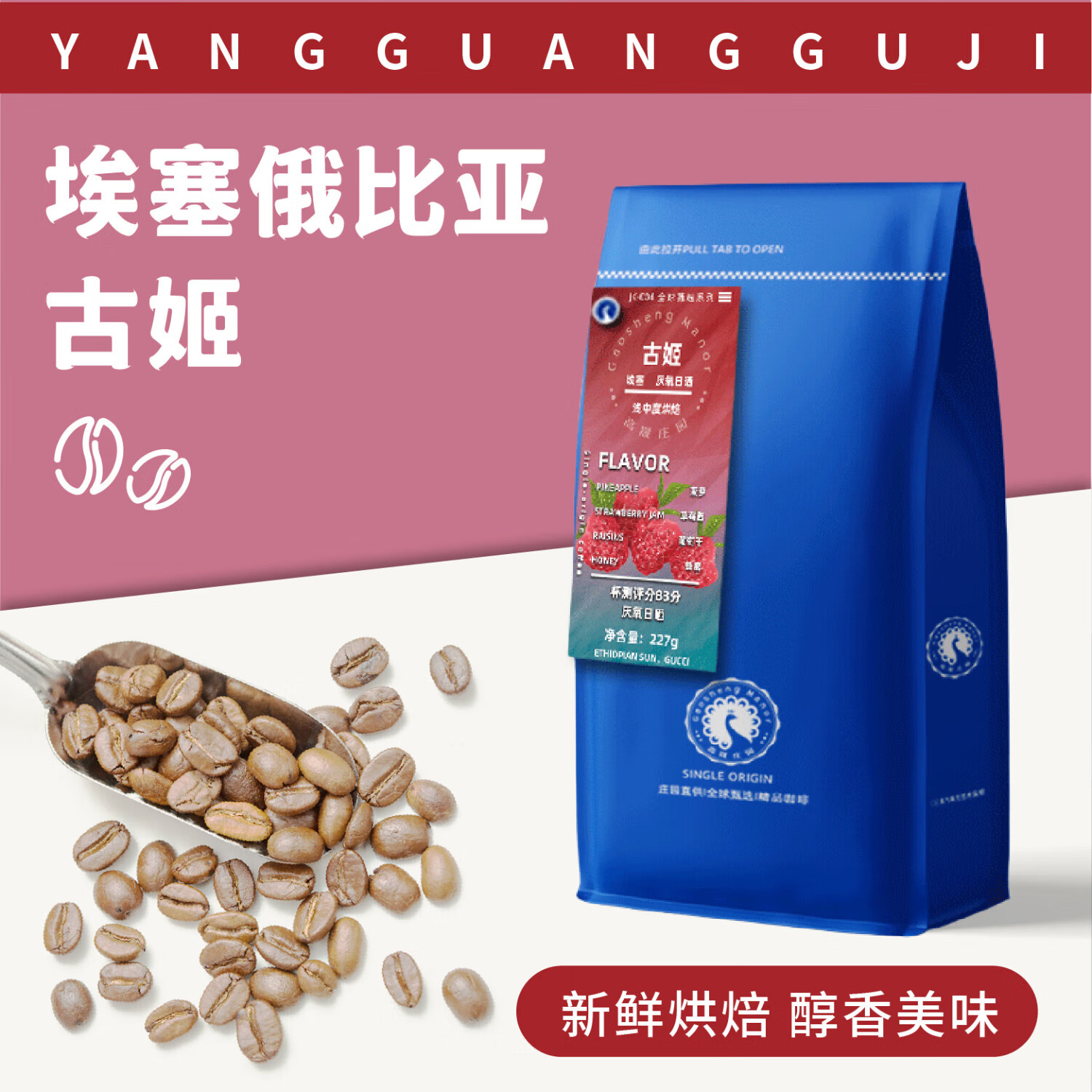 高晟庄园 GAOSHENG MANOR埃塞俄比亚古姬甄选精品咖啡豆单品古姬 咖啡豆227g
