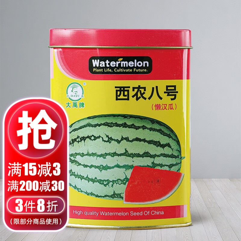 大禹懒汉西瓜种子苗特大南方早熟懒人8424麒麟瓜美都无籽水果盆栽蔬菜