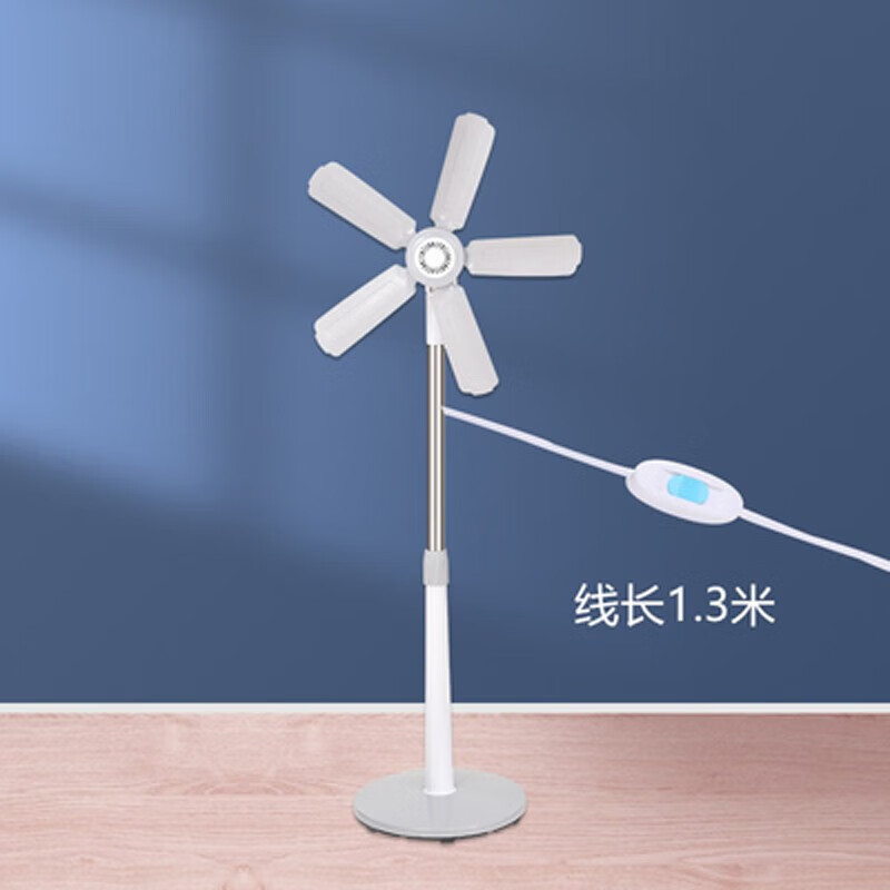 润华年电风扇落地扇小型微风学生办公室大风力伸缩台式遥控风扇 三角