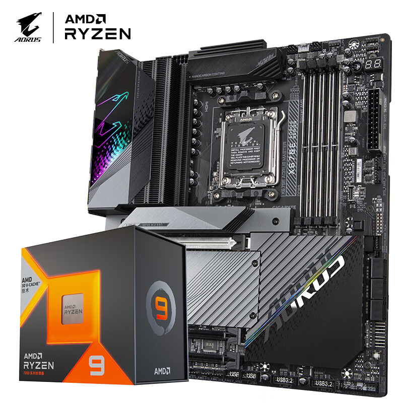 ���Σ�GIGABYTE������CPU��װ��U��װX670E AORUS MASTER+AMD 7000ϵ�� ����9 7950X3D