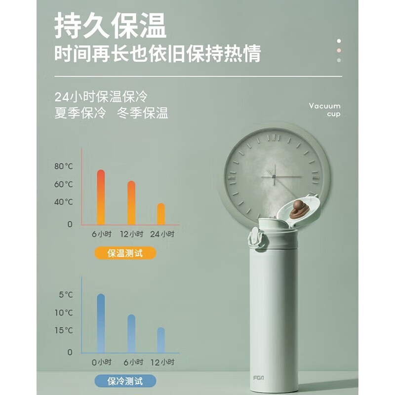 富光保温杯大容量轻量水杯男女学生316不锈钢车载弹盖杯年货礼品定制 瑶池紫【316不锈钢+滤网】500ml