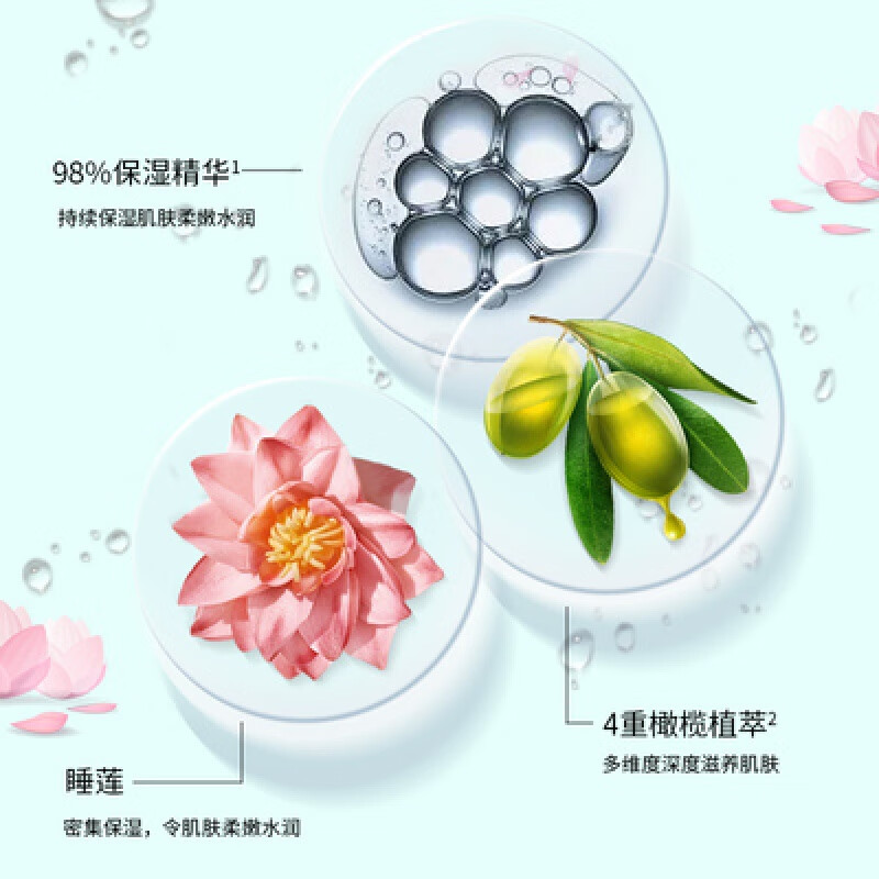 屈臣氏【旗舰直销】屈臣法国橄榄睡莲活妍柔肤水150ml 补水保湿护肤水润