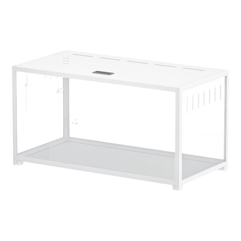 布卡星（BUCATSTATE）80魔方金屬倉鼠籠子亞克力透明超大豪華別墅金絲熊造景用品 100cm魔方金屬籠-白