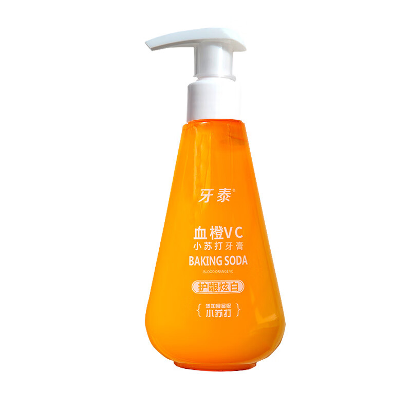 牙泰血橙牙膏小苏打美白牙膏按压式液体黄金牙膏 血橙vc180g