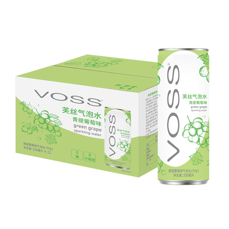 ܽ˿ VOSS ����ˮ ��������ζ 330ml*12�� 0��0��0̼ˮ 52.53Ԫ